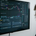 Computer monitor displaying data analytics
